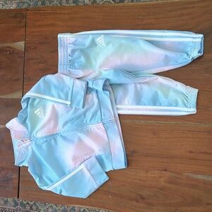 Rainbow pastel Adidas track suit 12 months